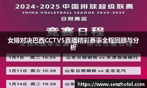 女排对决巴西CCTV5直播精彩赛事全程回顾与分析